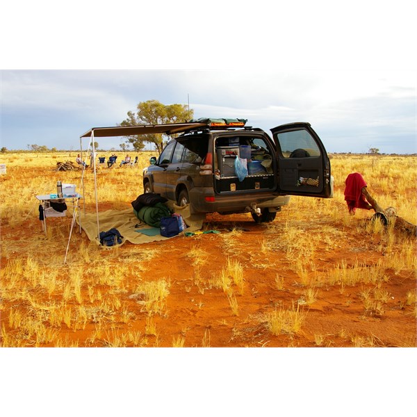 Set up for the approaching rain, cross country travel NT