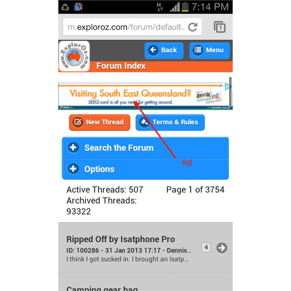 Exploroz Mobile Screenshot - Samsung Android