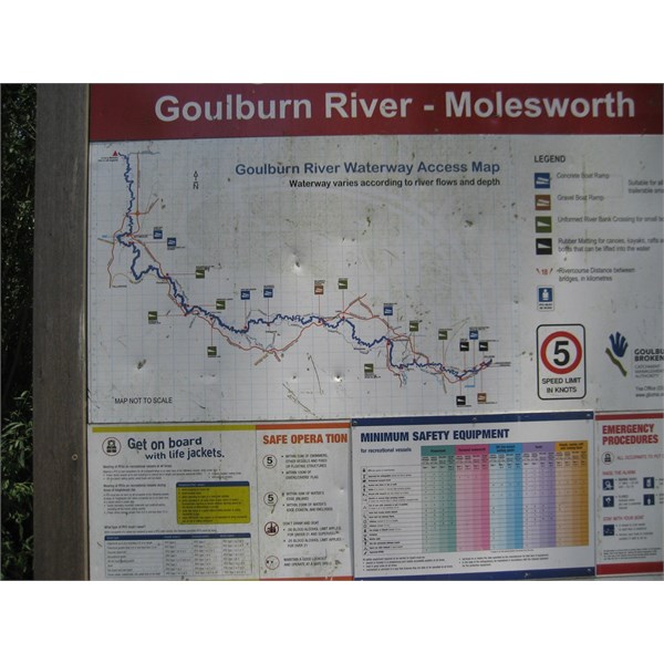 Map at Molesworth Boat ramp