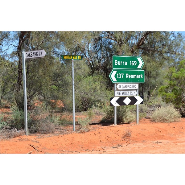 The Morgan Mail Road is well sign posted