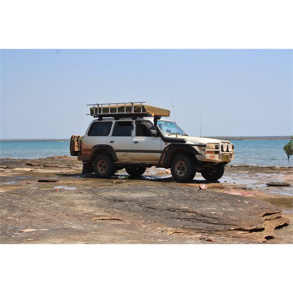 Rooftop tent packed up