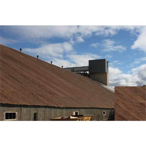 Netting over the ferric red roof