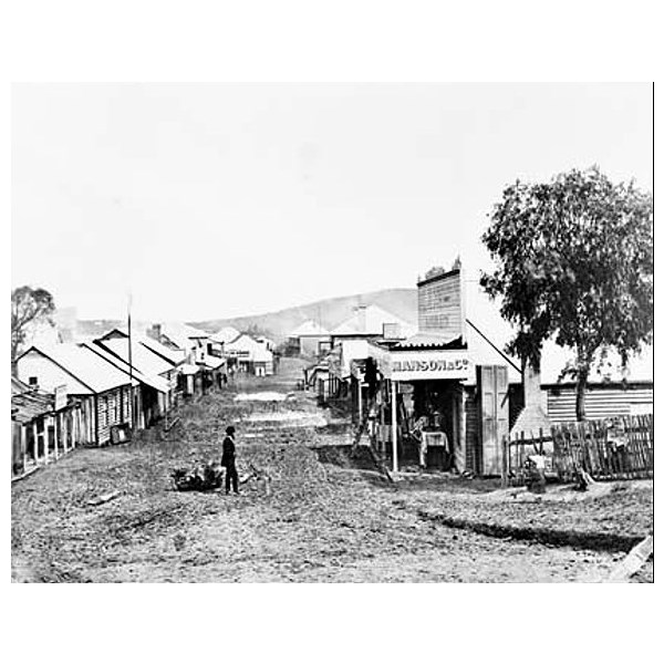 Clarke Street in Hill End 1872