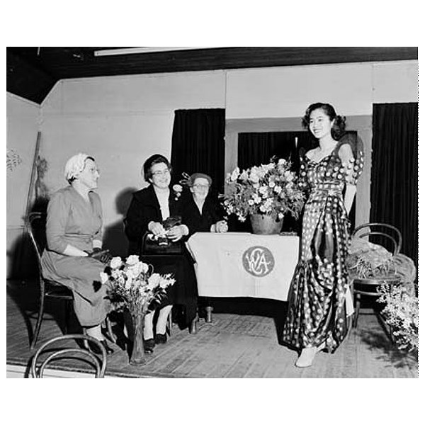 Daughter Admin' Officer of Philippines Legation in Sydney, addressing CWA members 1955