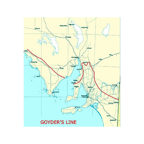 Map Showing Goyder's Line