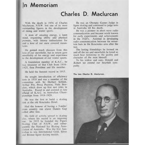 In Memoriam. Charles D. Maclurcan