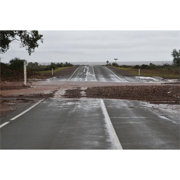 The road was covered in around 20cm of shale at this creek crossing