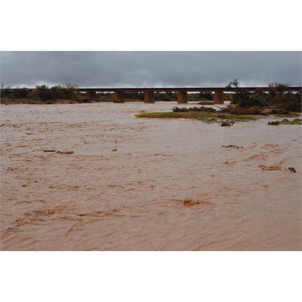 This is usually a dry crossing of the Main Highway