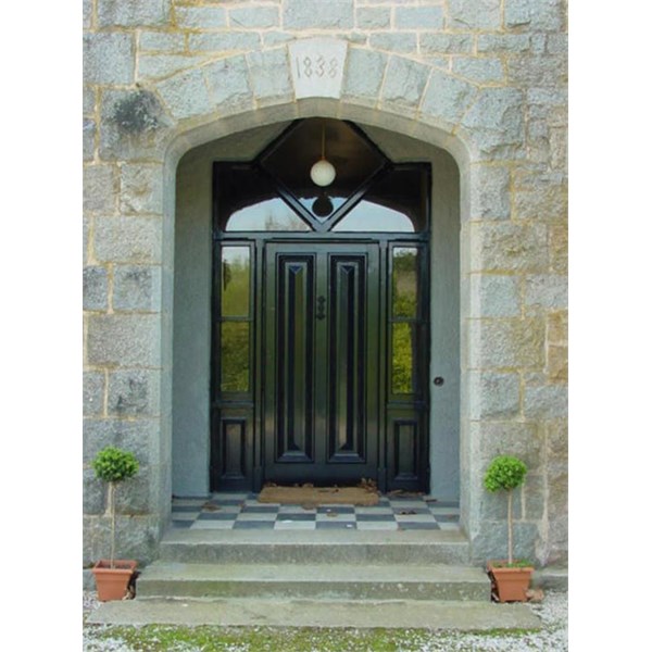 The main door with the 1838 keystone