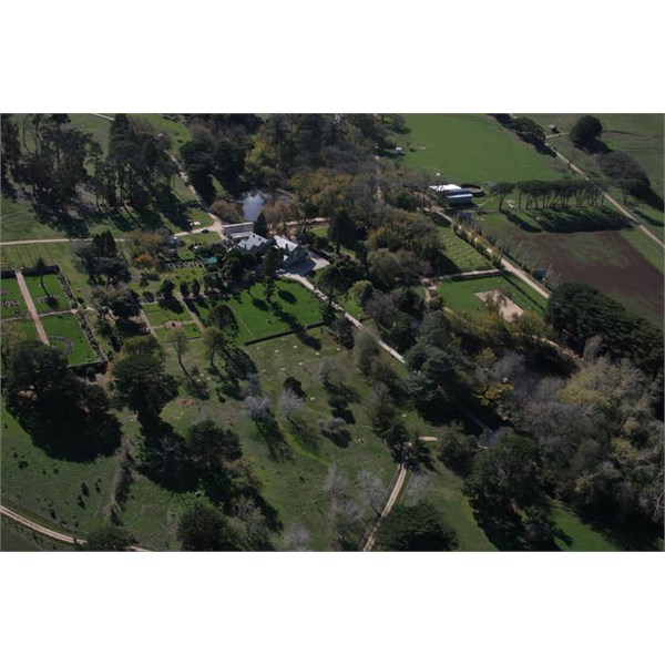 An aerial view of Ercildoune Homestead