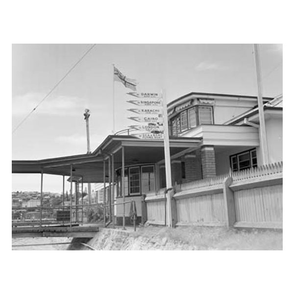 The Rose Bay flying boat terminal in Sydney 1946