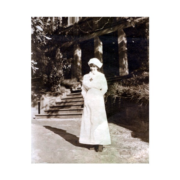 Olive Pink in Red Cross uniform, April 1916