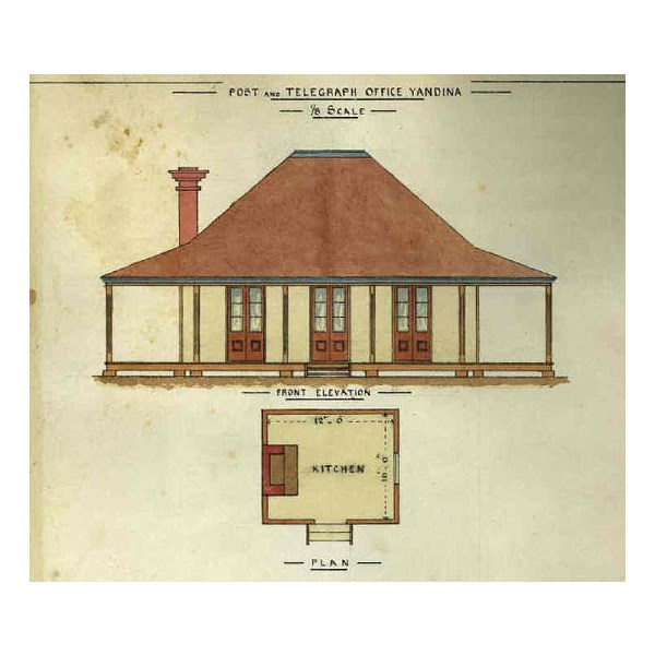 Yandina Post and Telegraph Office Elevation 1883-86