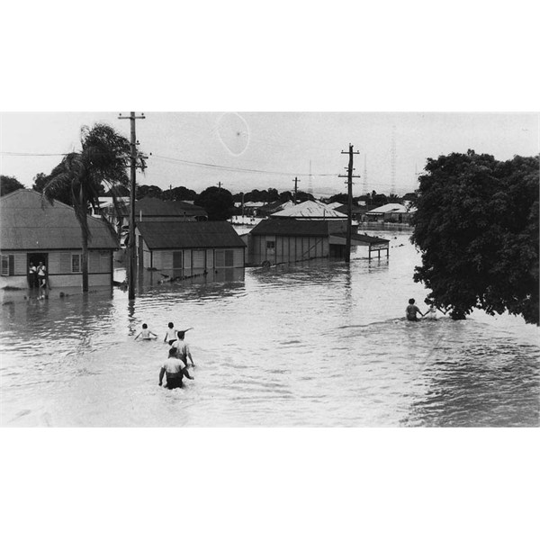 Townsville during flood 1946