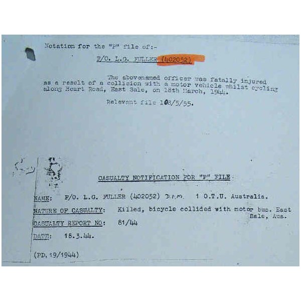 Fuller's Death Notification