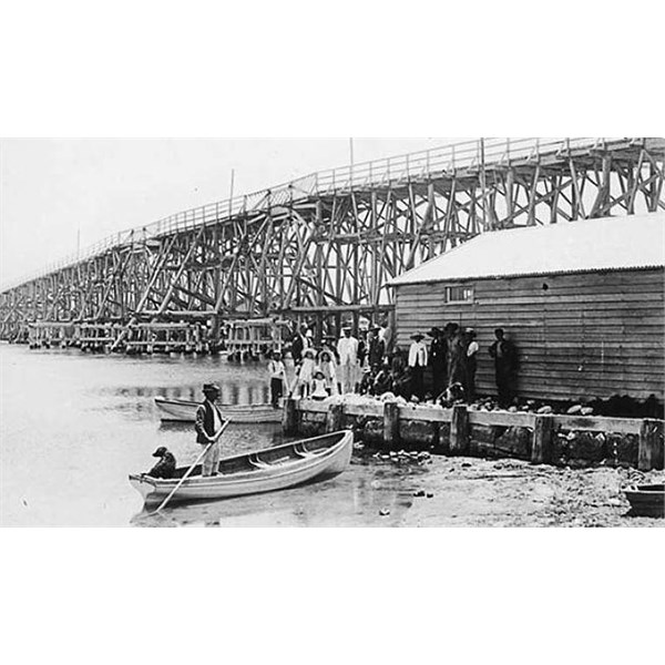 North Fremantle Bridge circa 1890.