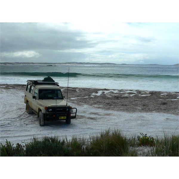 Troopy enjoys a run on the beach