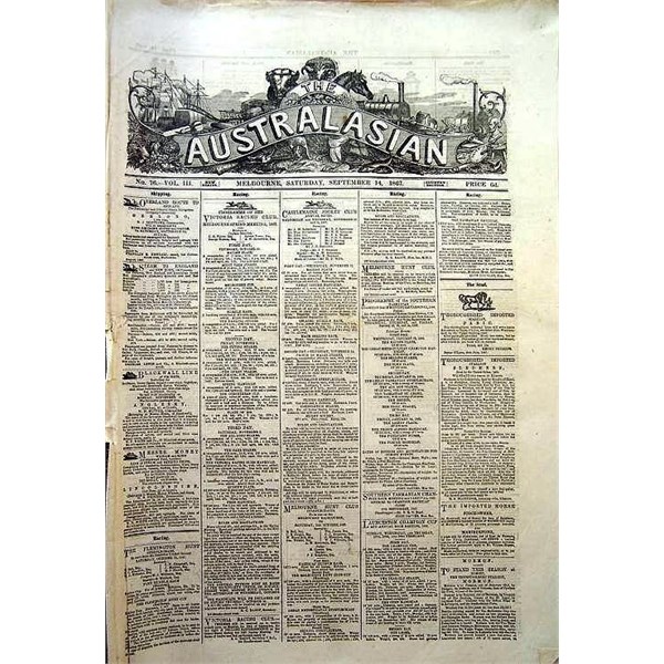 AUSTRALASIAN in September 14, 1867