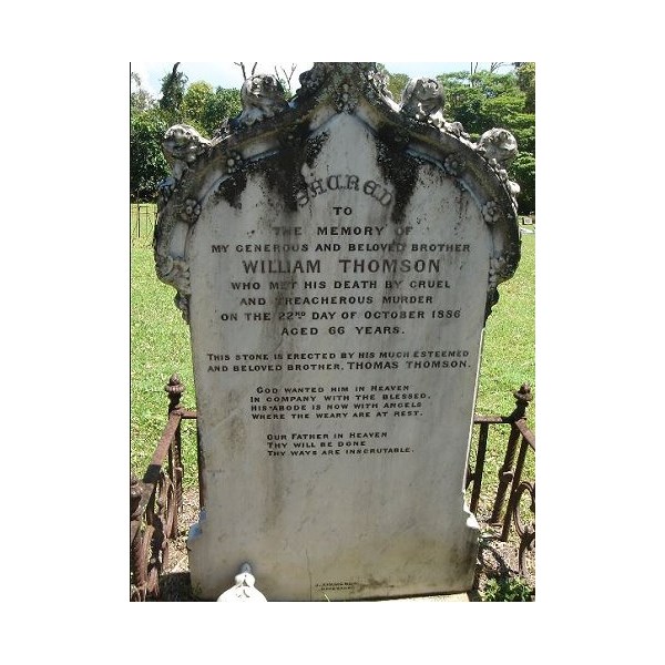 Billy Thomsons grave at Port Douglas