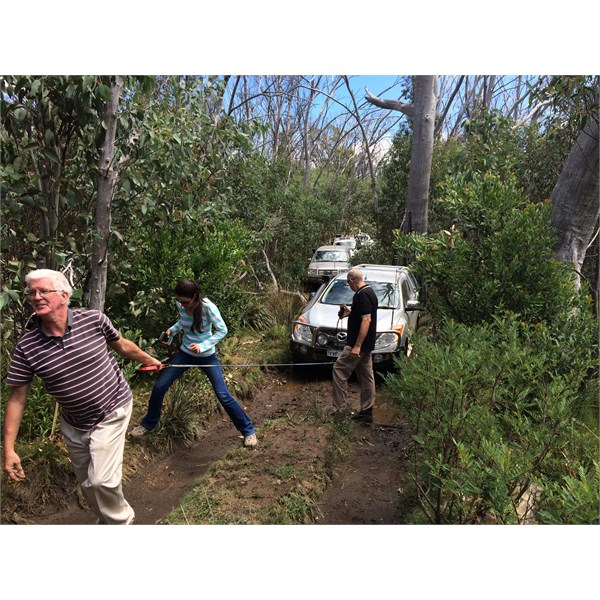 Winching on near flat ground