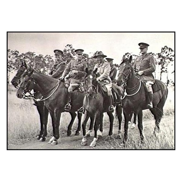 Senior officers on horseback at Puckapunyal in 1940