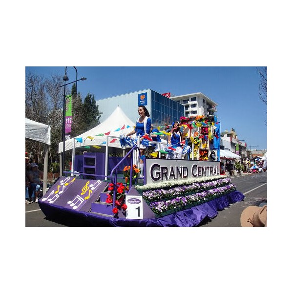 Toowoomba's 59th Carnival of Flowers. the Grand Central Float led the Floral Parade