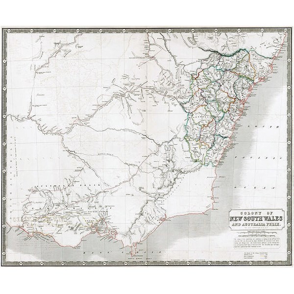 Colony of New South Wales and Australia Felix Map