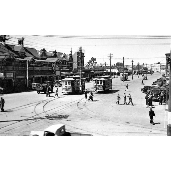 Trams at the intersection of Hannan and Maritana Streets