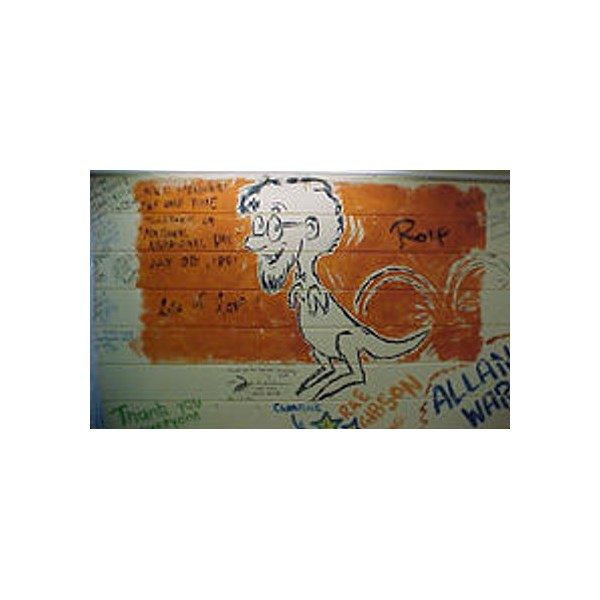 In 1981 Rolf Harris started what has now become a tradition at the school when he signed the brick wall in the radio studio.
