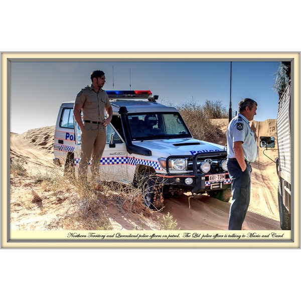 Police on patrol in the Simpson Desert