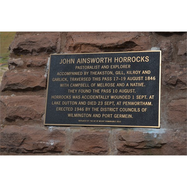 Horrock's Memorial, Horrocks Pass,