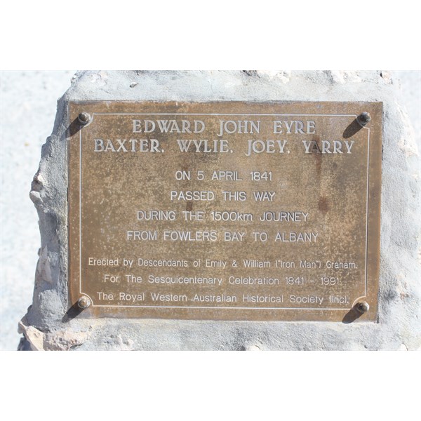 Eyre Plaque at Eyre