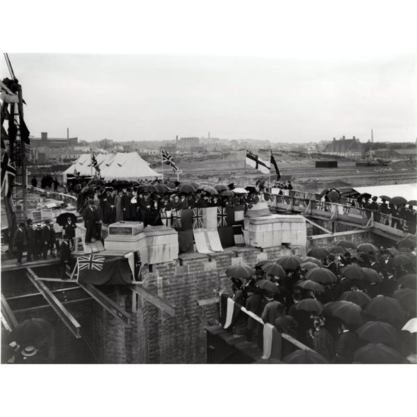 Laying the foundation stone for Central Railway Station, Sept 1906