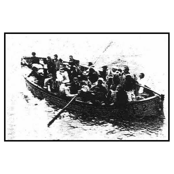 Survivors from the Kormoran in one of the ship's lifeboats