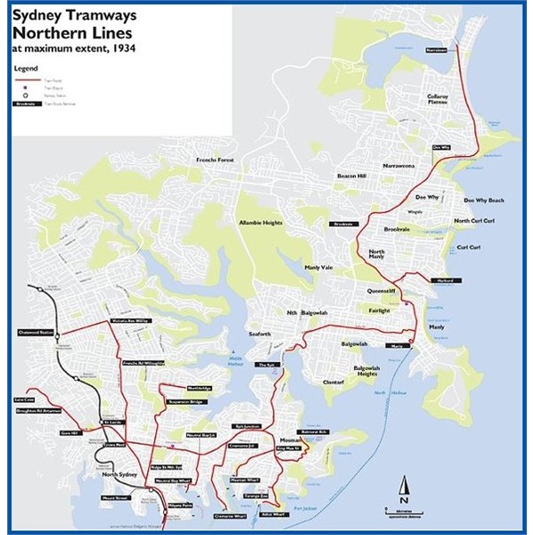 North Shore Lines map