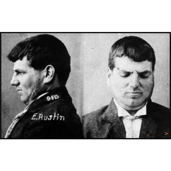 Prison mugshot of Ernest Austin 1913