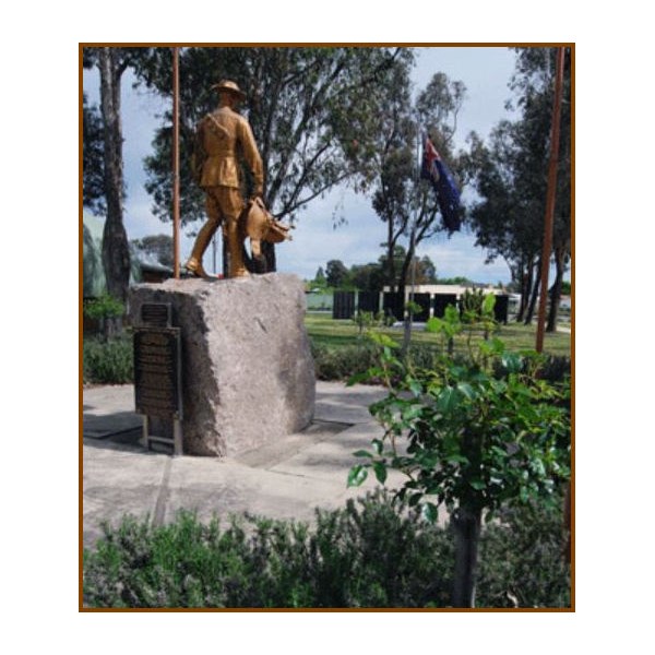 The memorial to the Australian Lighthorsemen and their mounts.