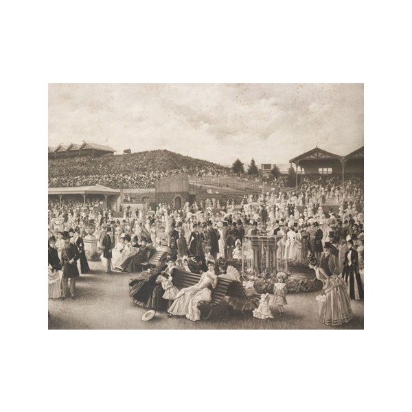 The Lawn at Flemington on Melbourne Cup Day 1889