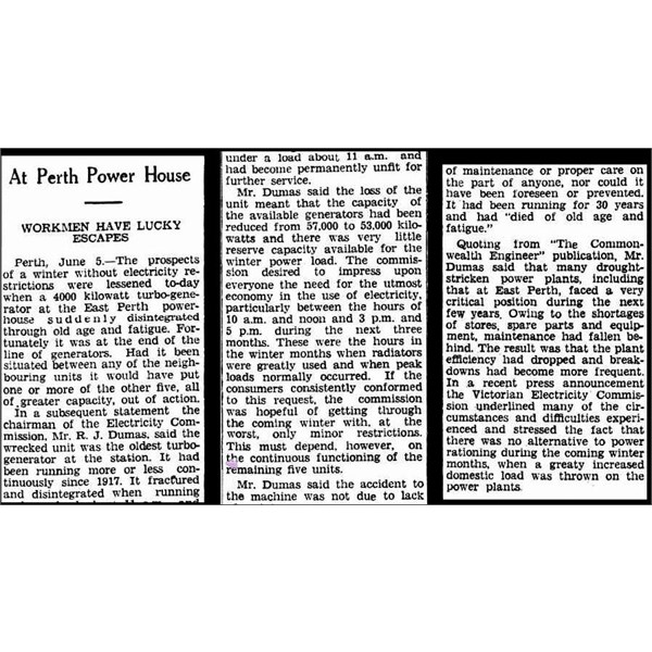 Newspaper report part 1 June 5th 1947