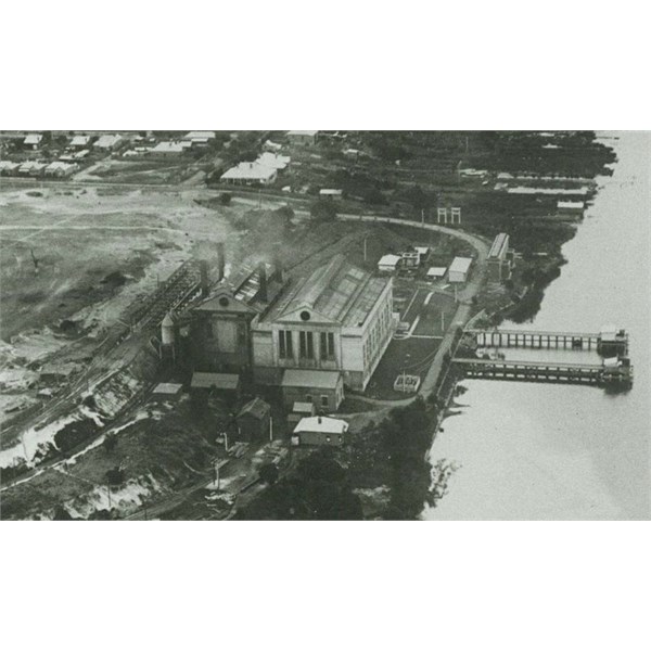 Historic aerial of the East Perth Power Station