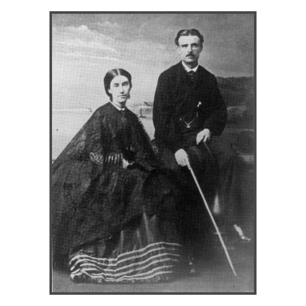 Frederick Broome with his wife, Mary Anne Barker; circa 1866