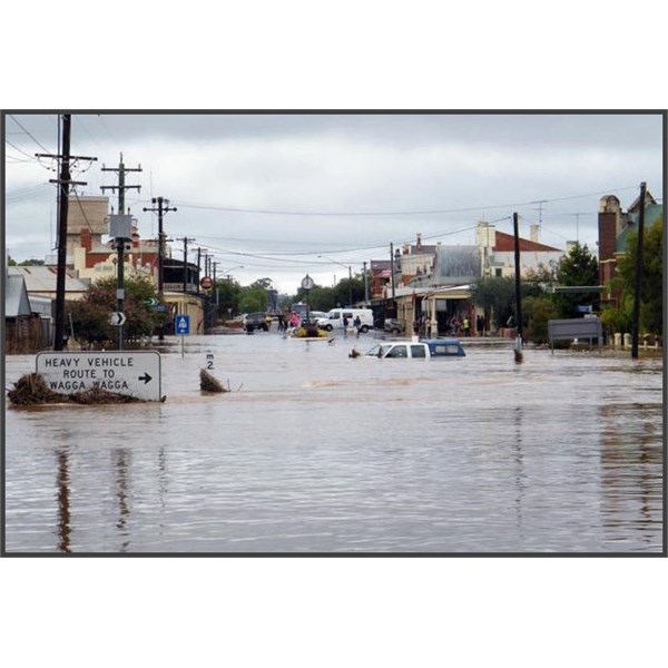 Floodwaters , Lockhart, on March 4, 2012.