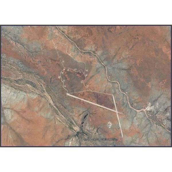 Google Earth view of Airstrips and Taxiways