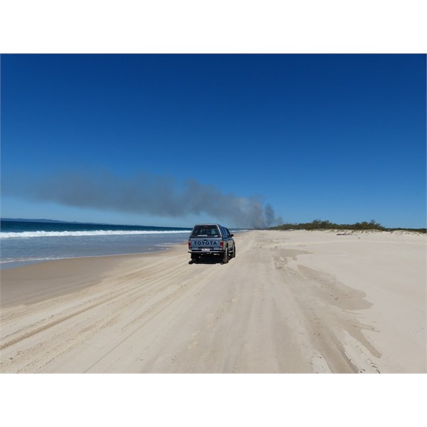 Beach run on Bribie