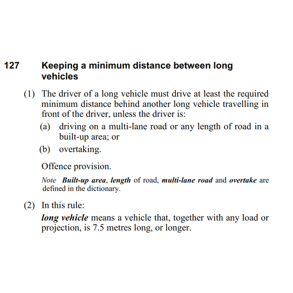 Australian road rules -127