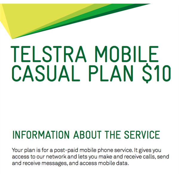 Telstra $10 Casual Plan