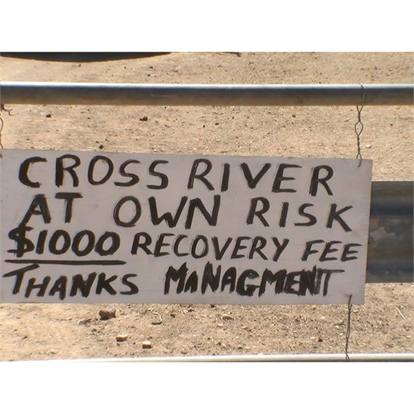The sign on the gate to Koolatah, Qld, 2010