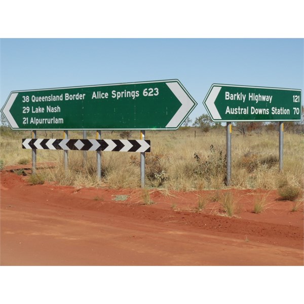 Blacksoil & Bitumen to Left, Corrugations straight ahead.