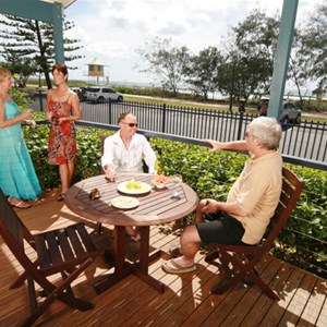 Villas with an ocean view at Ocean Beach Tourist Park, Gold Coast