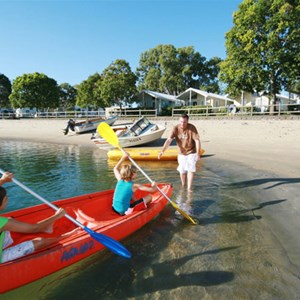 Plenty of water activities at Tallebudgera Creek Tourist Park, Gold Coast